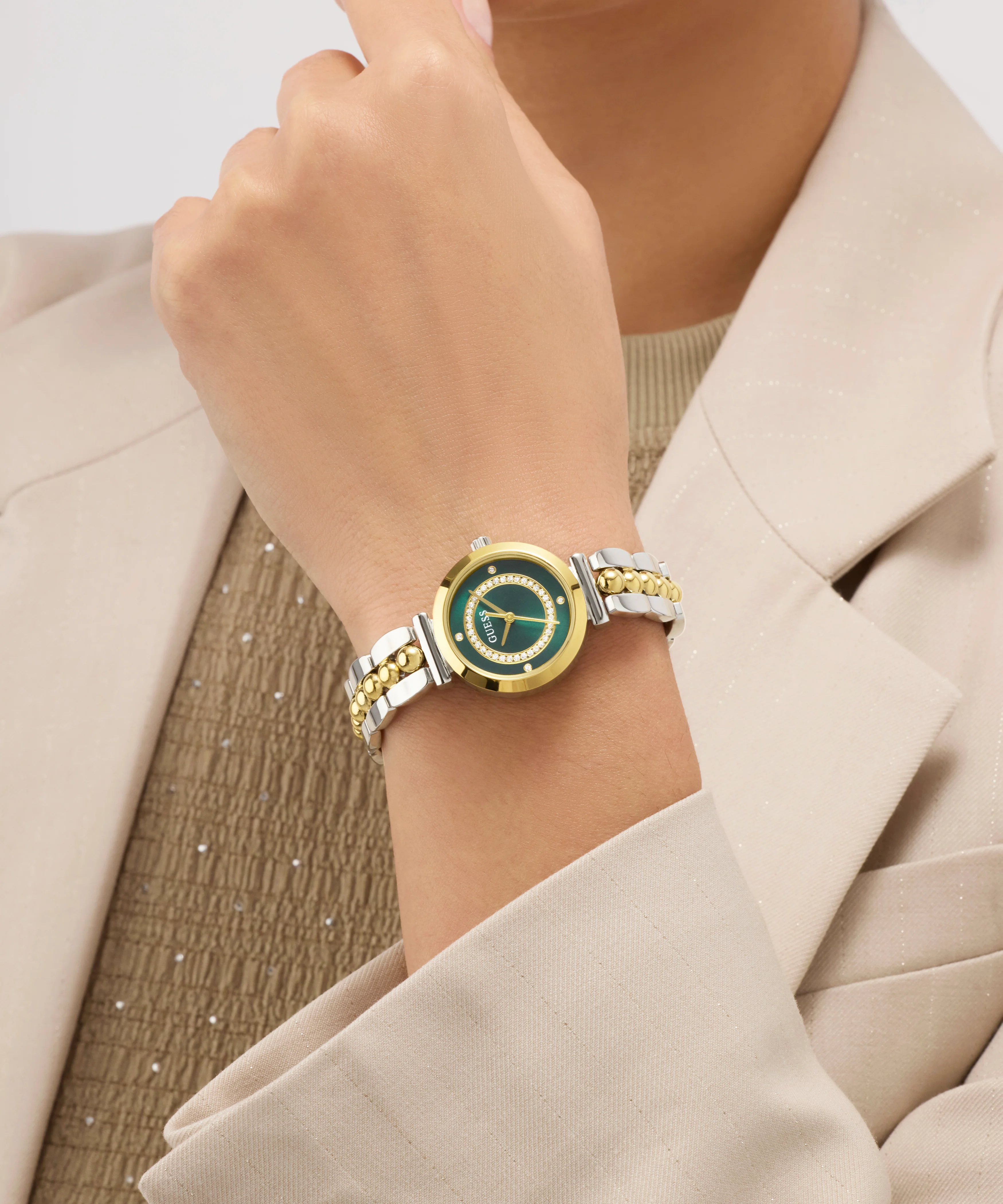 GUESS Ladies 2-Tone Analog Watch - Image 6