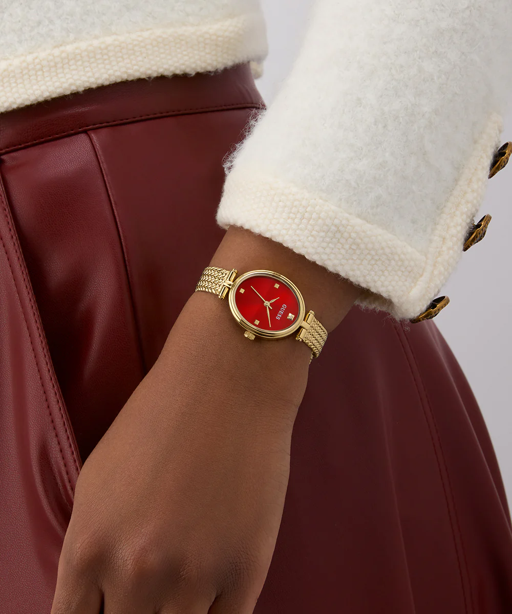 GUESS Ladies Ruby Gold Tone Analog Watch - Image 6