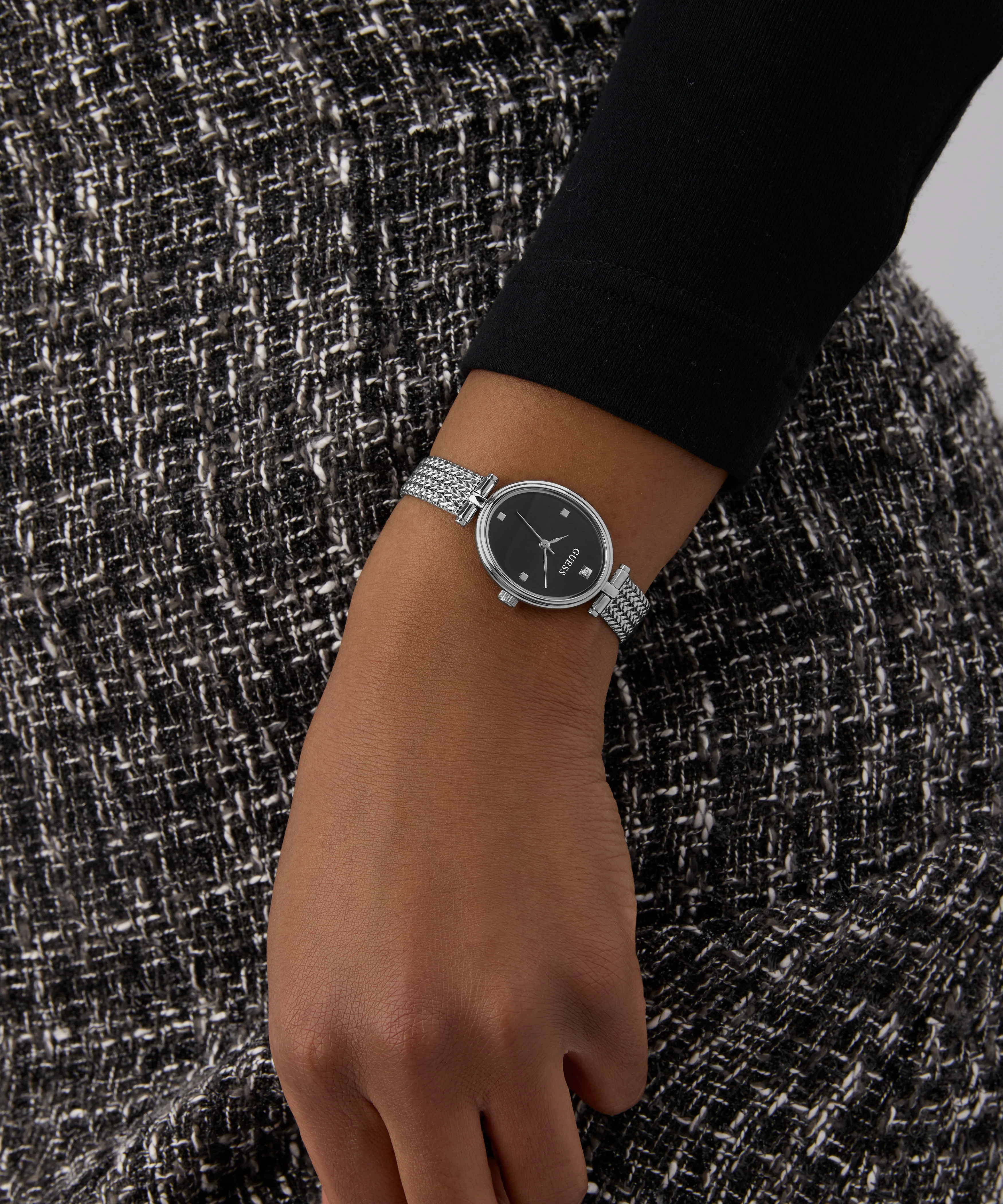 GUESS Ladies Ruby Silver Tone Analog Watch - Image 5