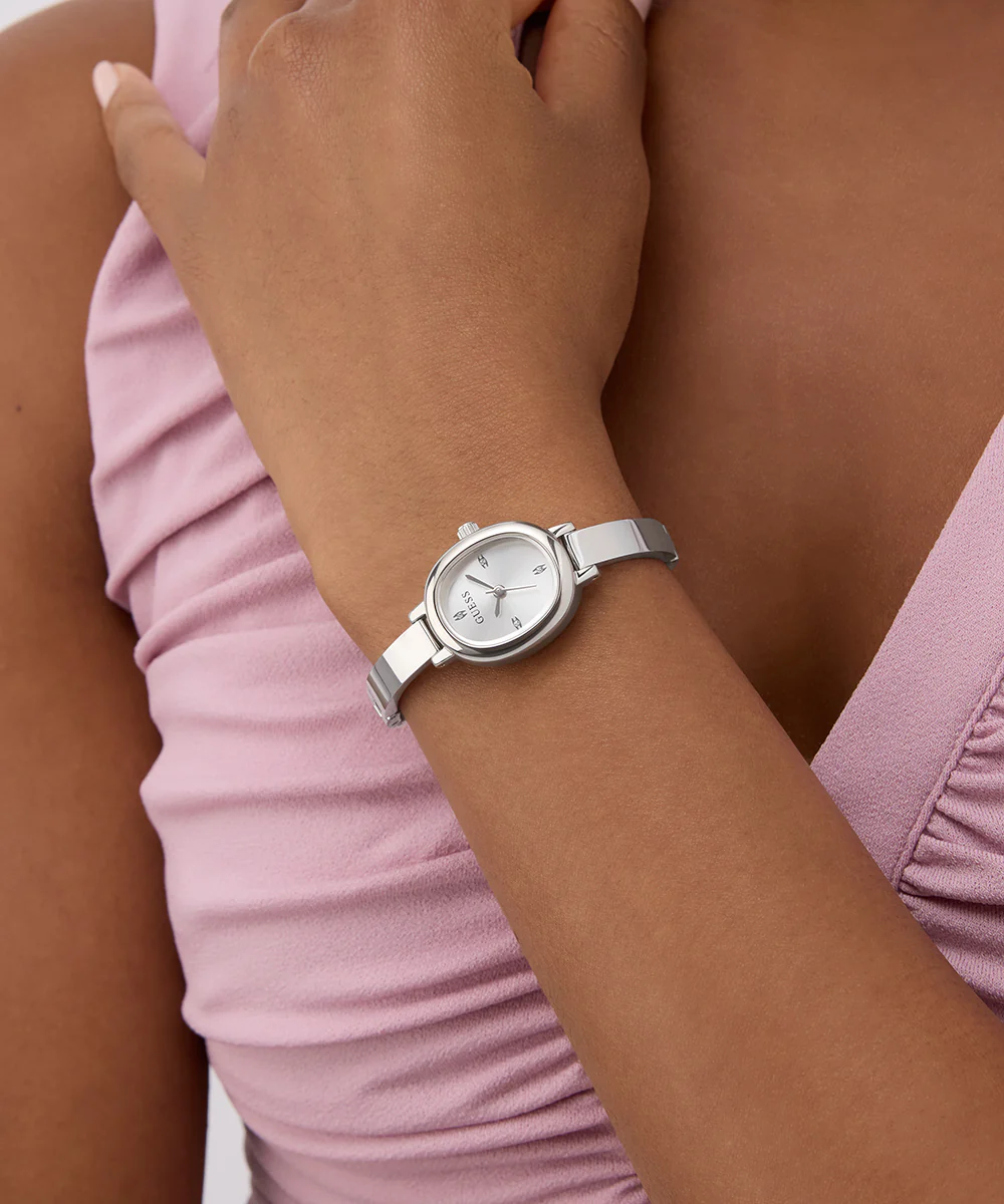 GUESS Ladies Silver Tone Analog Watch - Image 5