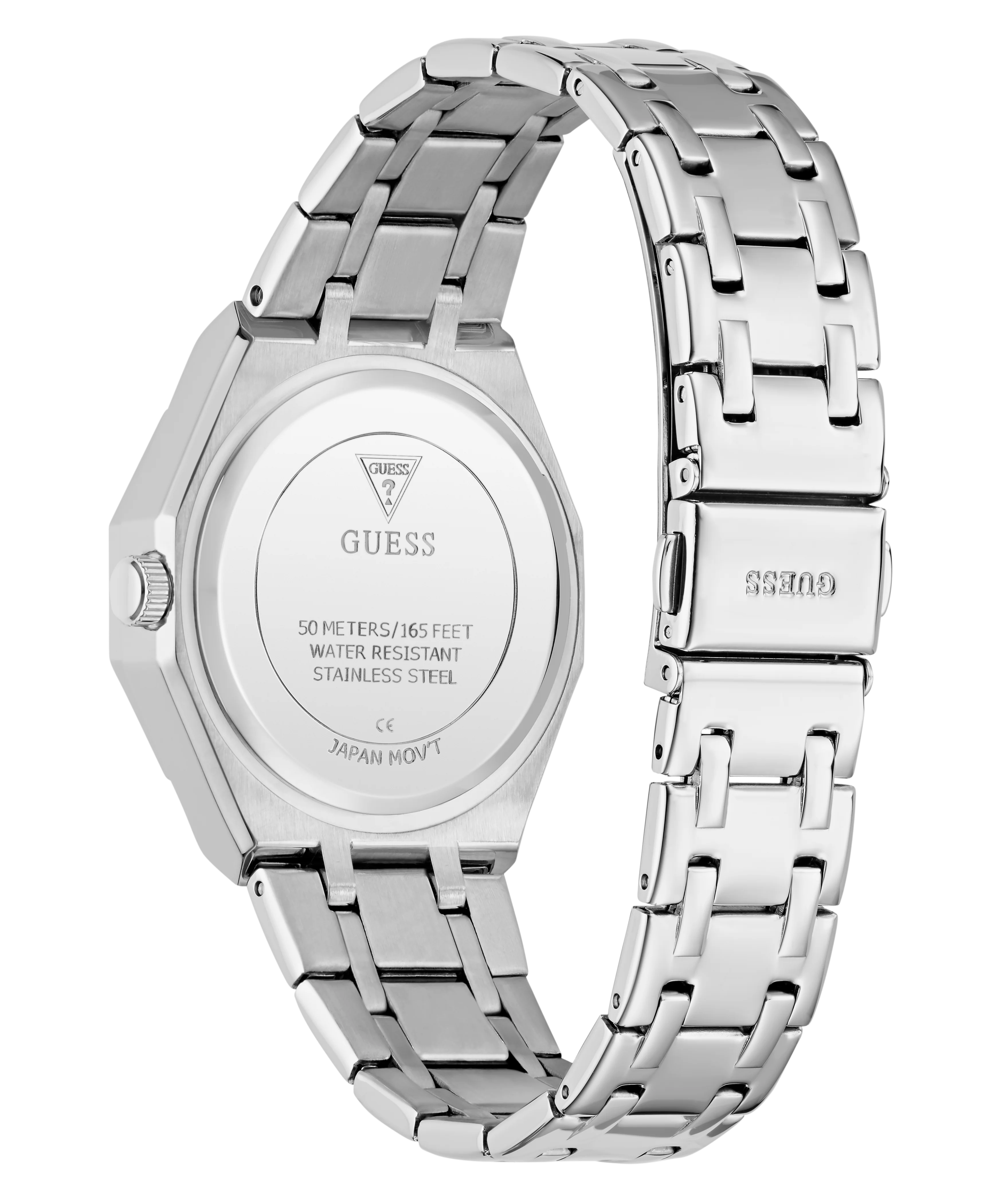 GUESS Ladies Silver Tone Multi-function Watch with Swarovski ReCreated™ crystals - Image 7