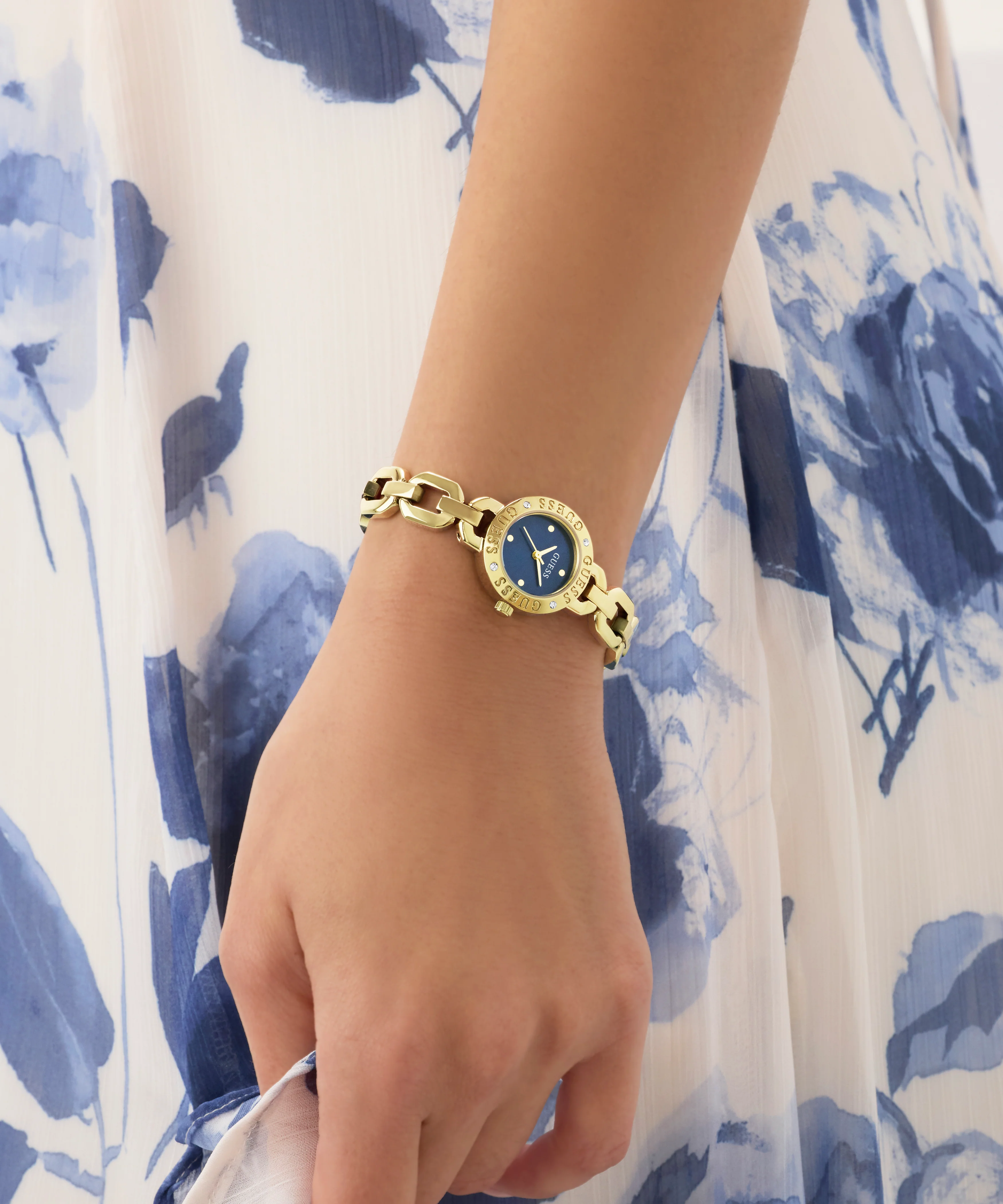GUESS Ladies Siren Gold Tone Analog Watch - Image 6