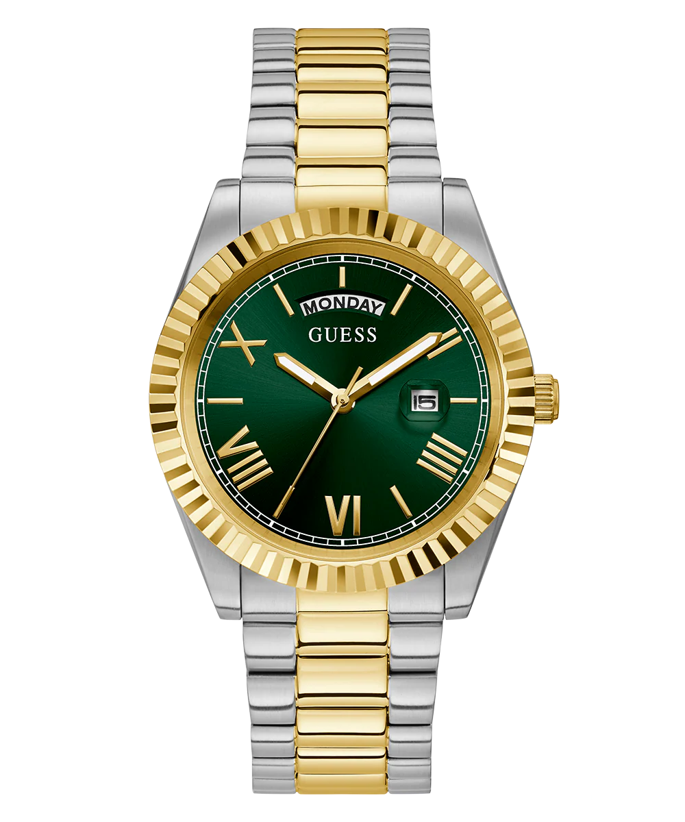 GUESS Mens 2-Tone Day/Date Watch - Image 3