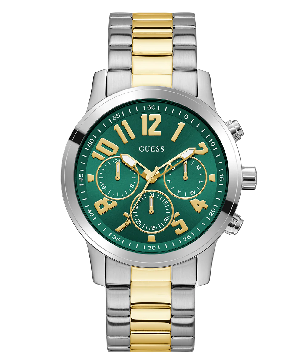 GUESS Mens 2-Tone Silver Analog Watch - Image 6