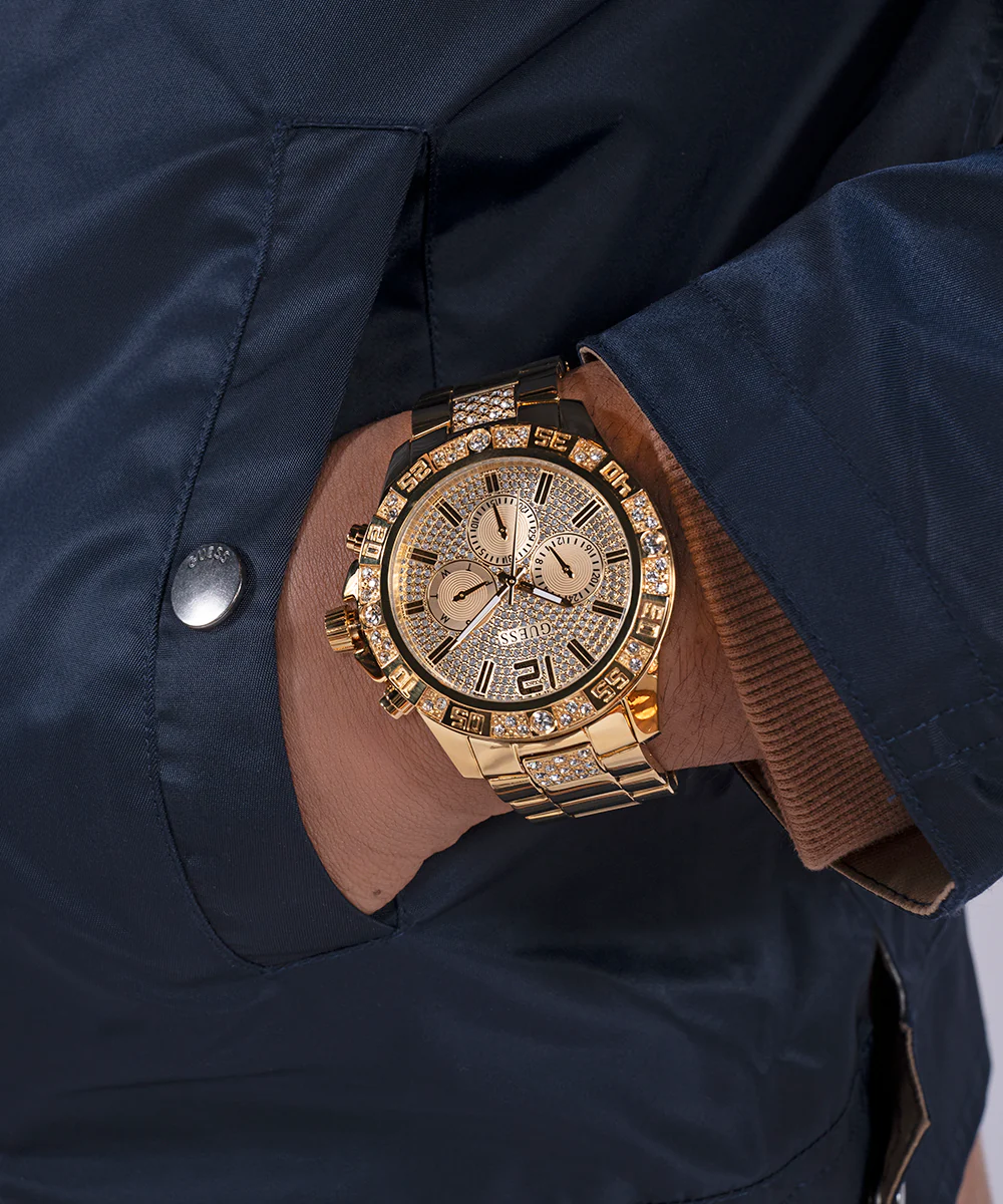 GUESS Mens Gold Tone Multi-function Watch - Image 6