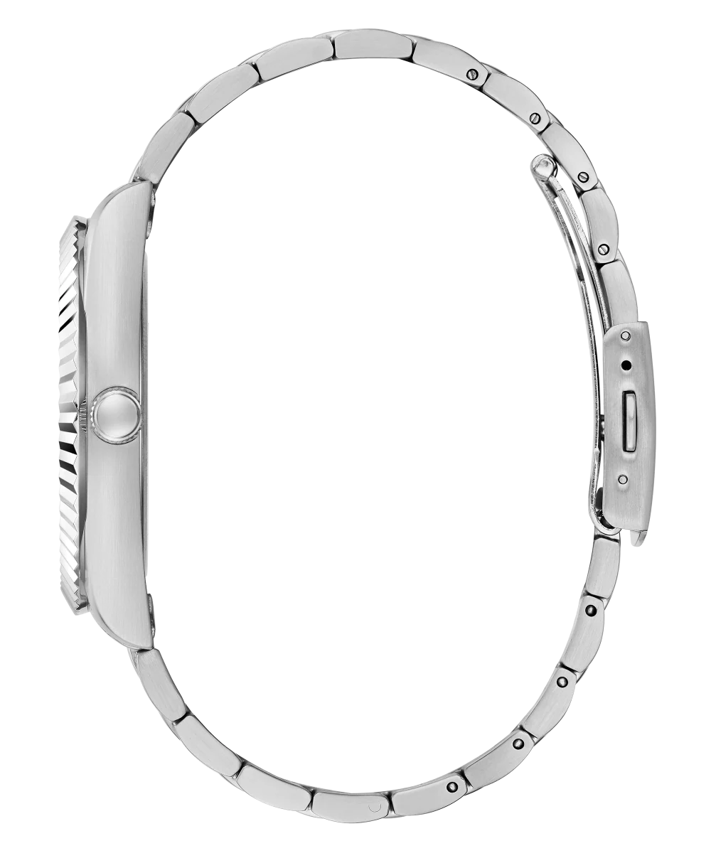 GUESS Mens Silver Tone Day/Date Watch - Image 4
