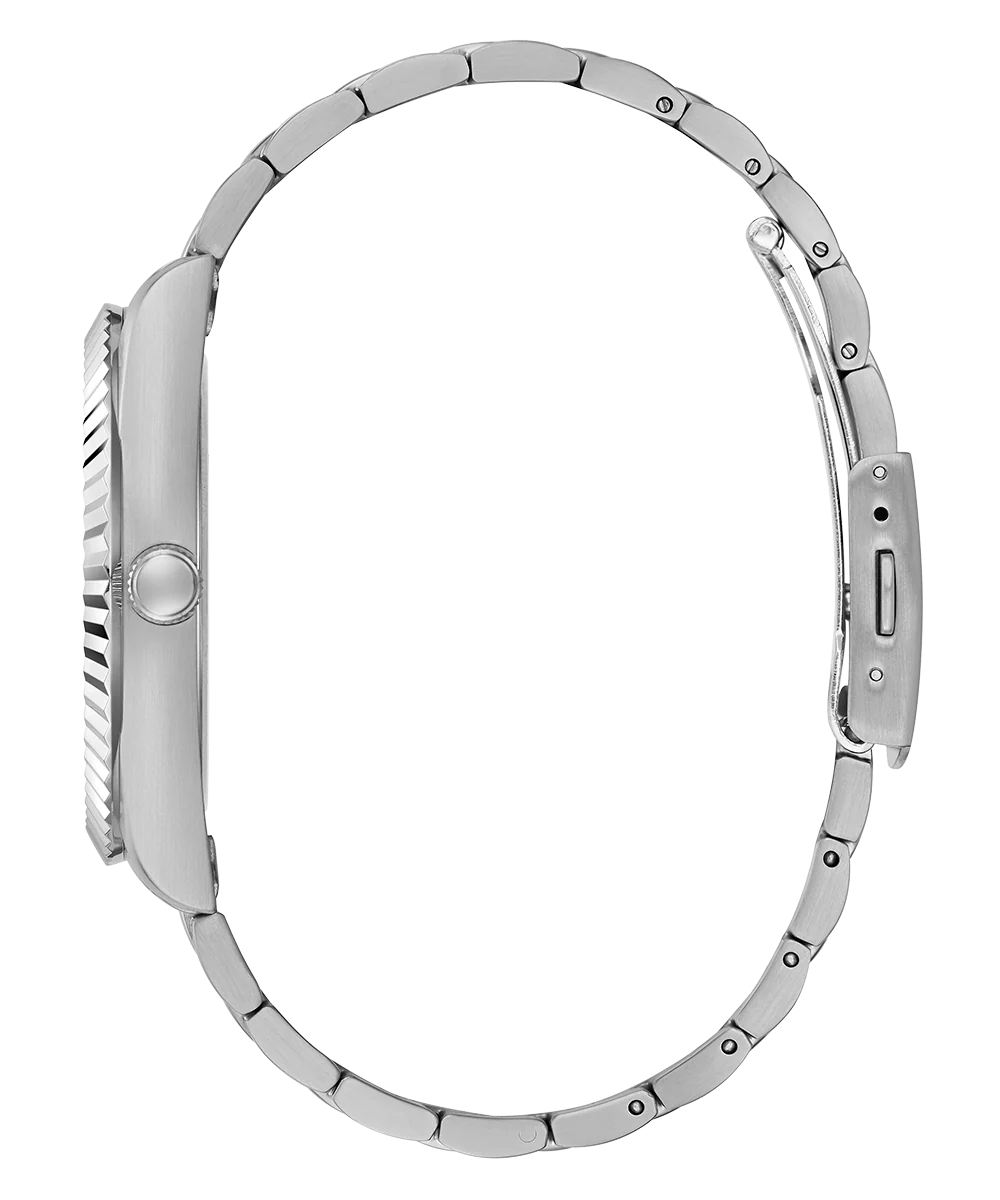 GUESS Mens Silver Tone Day/Date Watch - Image 4